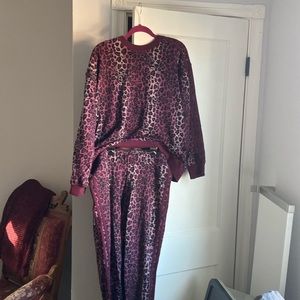 Leopard Adidas sweatsuit